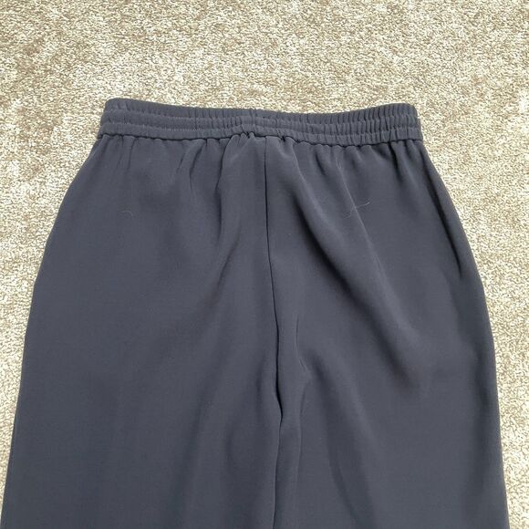 J.Crew Drapey Elastic Waist Trouser Ankle Pants Womens 00 Navy Blue Tapered Leg - Picture 3 of 12